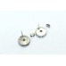 Stud Earrings Silver 925 Sterling Women Amethyst Gem Stone Handmade Gift B618